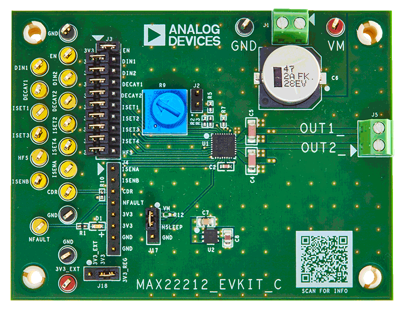 MAX22212EVKIT Board Photo Top View
