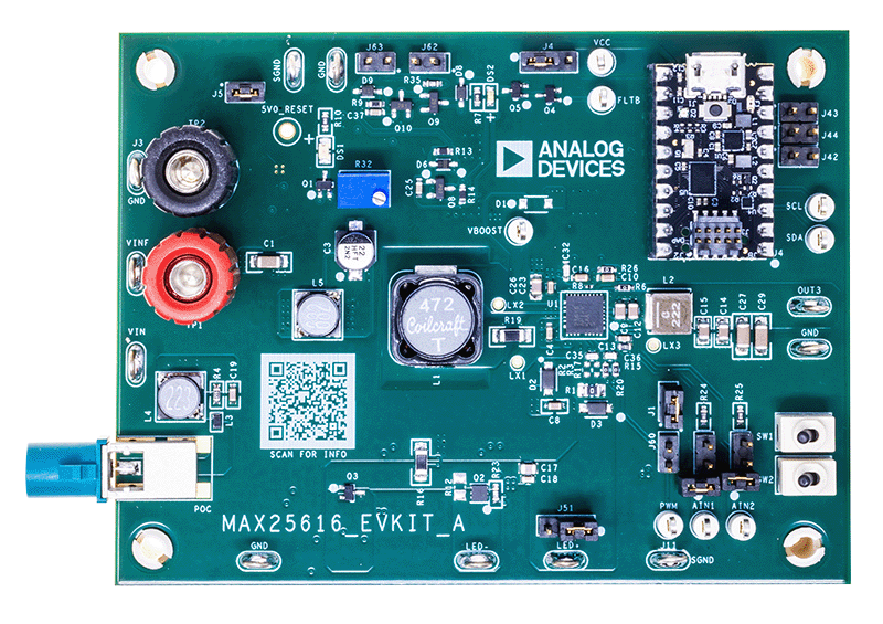 MAX25616EVKIT Board Photo Top View