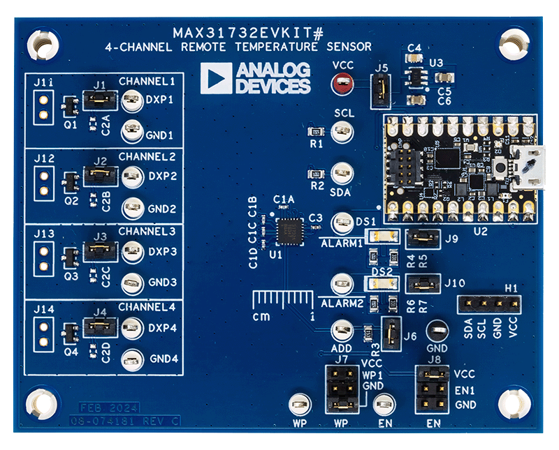 MAX31732EVKIT Board Photo Top View