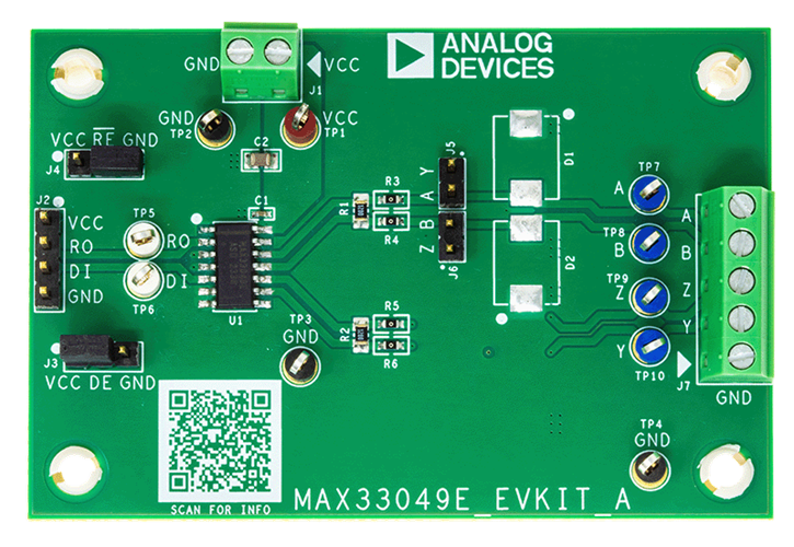 MAX33049EEVKIT Board Photo Top View