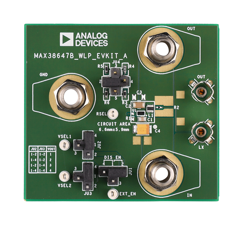 MAX38647B WLP EVKIT - Top View