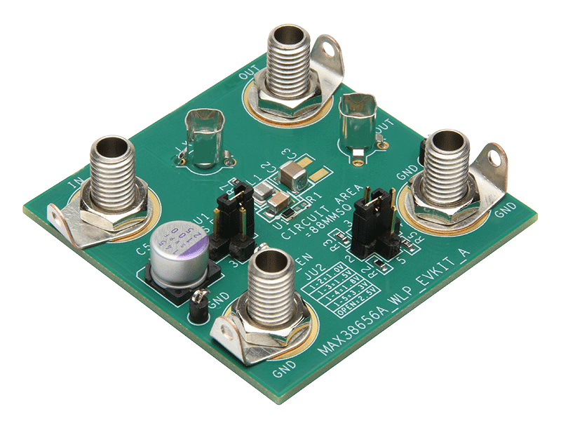 MAX38656AEVK-WLP Board Photo Angle View