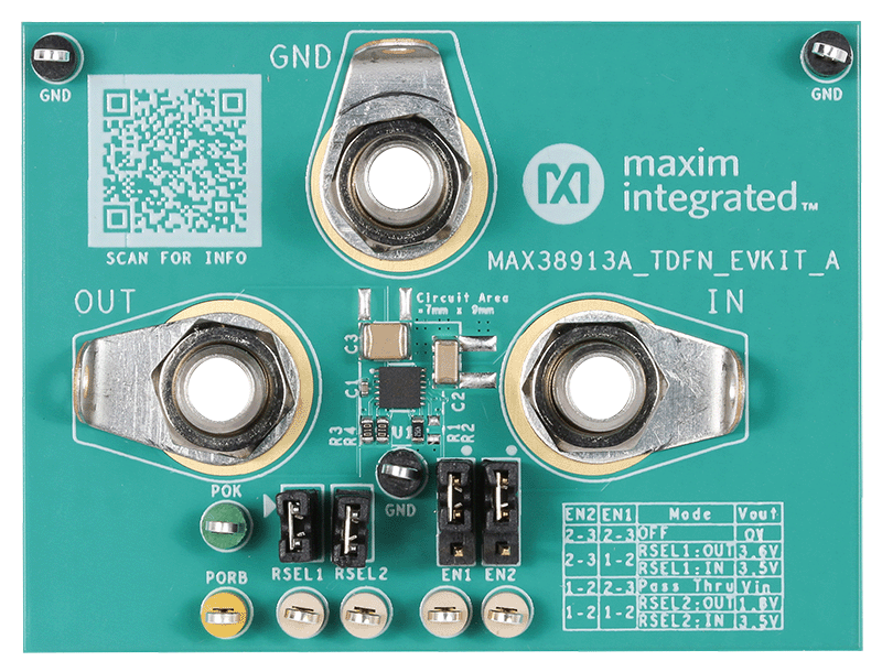 MAX38913AEVK Board Photo Top