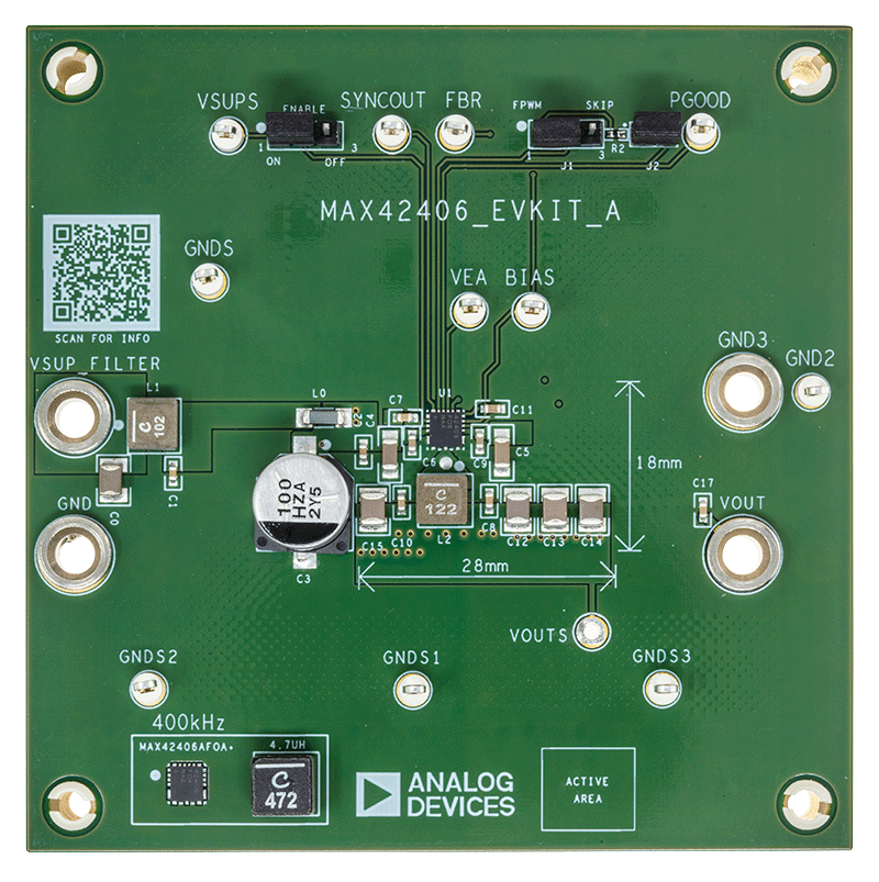 MAX42406EVKIT Board Photo Top View