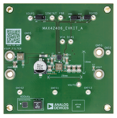 MAX42406EVKIT Board Photo Top View