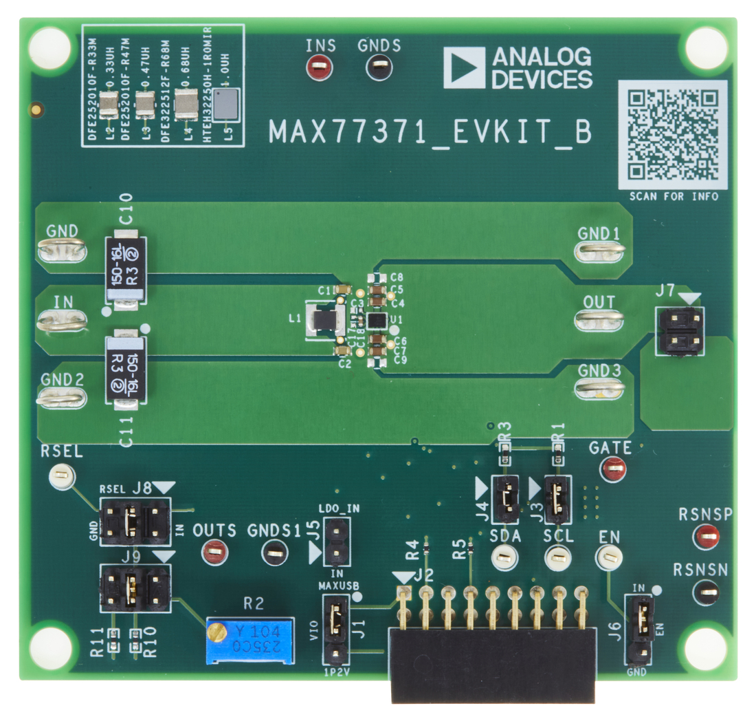 MAX77371EVKIT Board Photo Top View