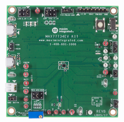 MAX77734EVKIT:ボード写真