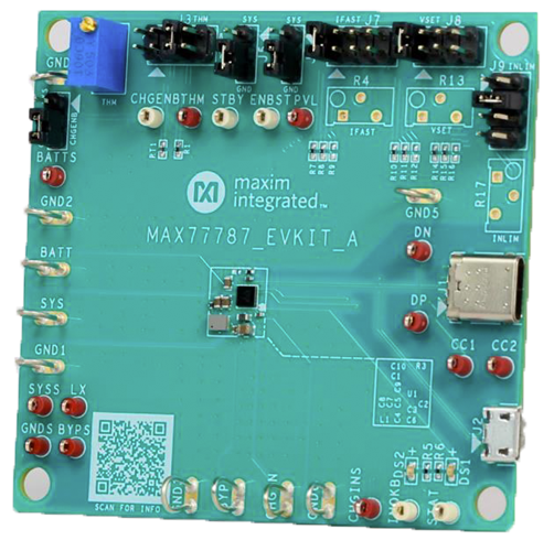 MAX77787HEVKIT, MAX77787JEVKIT: Board Photo