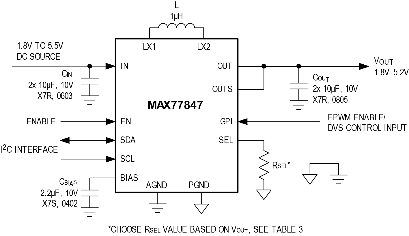 MAX77847 Typical Application Circuit