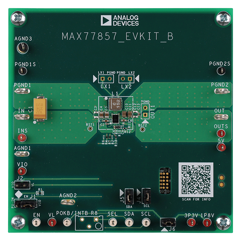 MAX77857WGEVKIT Board Photo Top