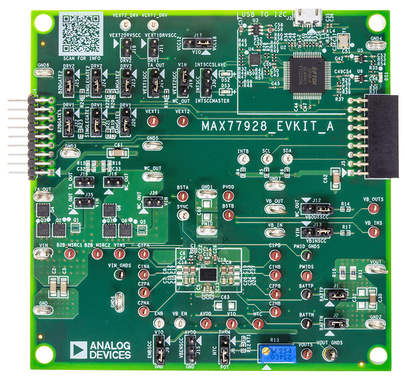 MAX77928EVKIT Board Photo Top View