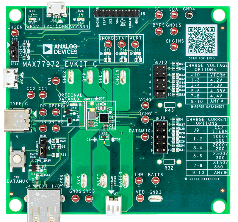 MAX77972EVKIT Board Photo Top View