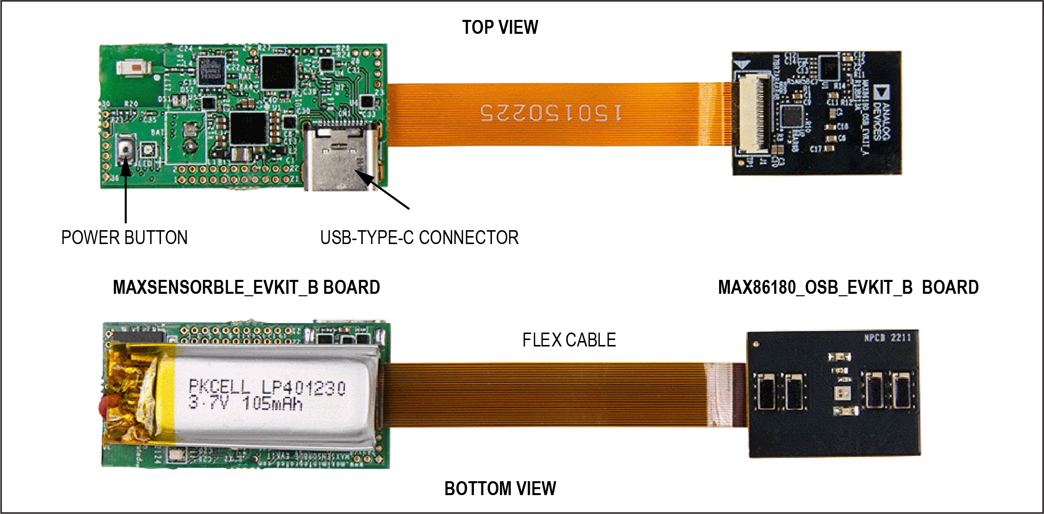 MAX86180 EV System Internal Components