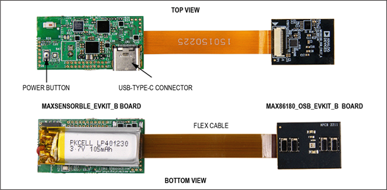 MAX86180 EV System Internal Components