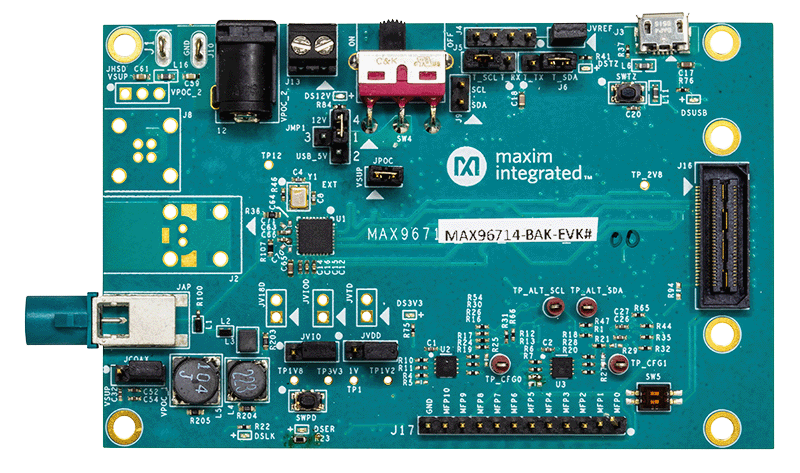 MAX96714/F/R EVKKIT Board Photo Top