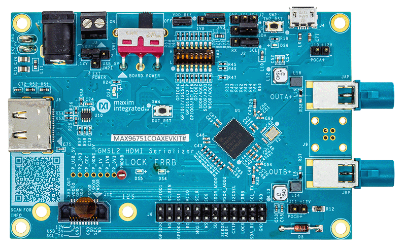 MAX96751EVKIT Board Photo Top View