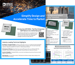 Analog Devices’ ADR9V806x SDR platform with tagline
