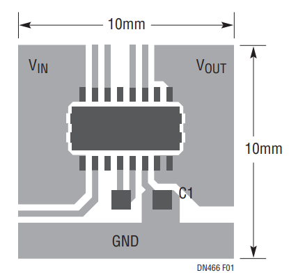 Figure 1. Tiny Integrated Controller Package Results in a Small Footprint.