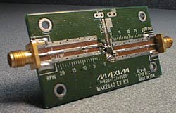 Tune the MAX2640 for operation at 345MHz for wireless security-system transmission.