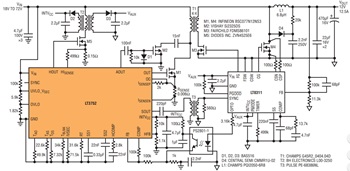 図7. 18V~72V入力、12V/12.5A出力フォワード・コンバータ