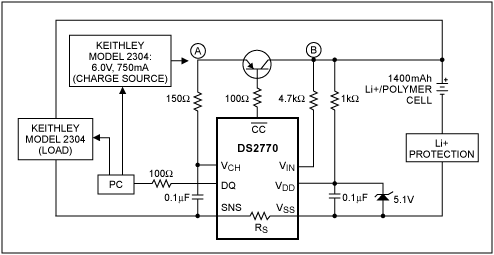 Figure 1. Test setup for linear and pulse charger experiment.