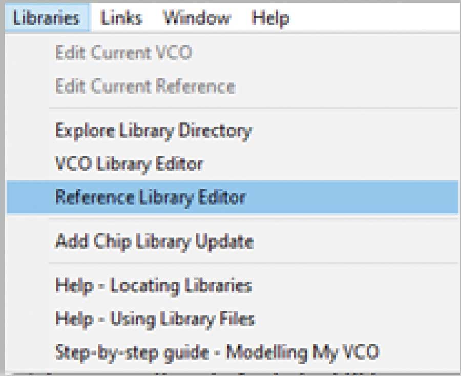 図16. Reference Library Editorの起動