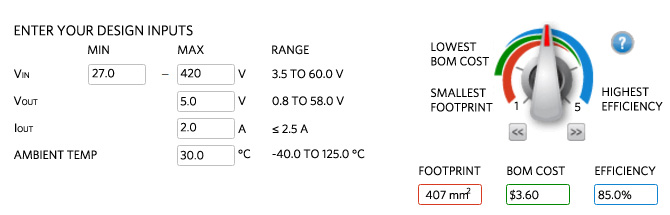 Figure 5a. Simulation tool for Device T.