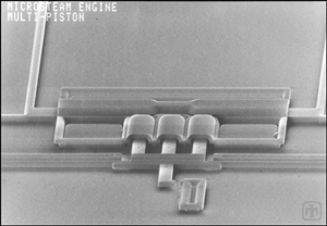 図7. 3ピストンマイクロ蒸気エンジン。写真提供:Sandia National Laboratories, Summit Technologies。