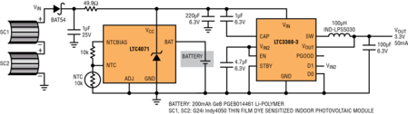 図2.　LTC4071とLTC3388を使ったエナジー・ハーベスト・システム