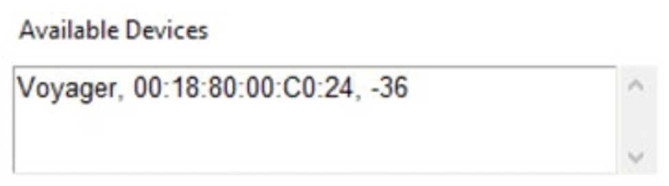 図7. セントラルが検出したVoyagerの情報