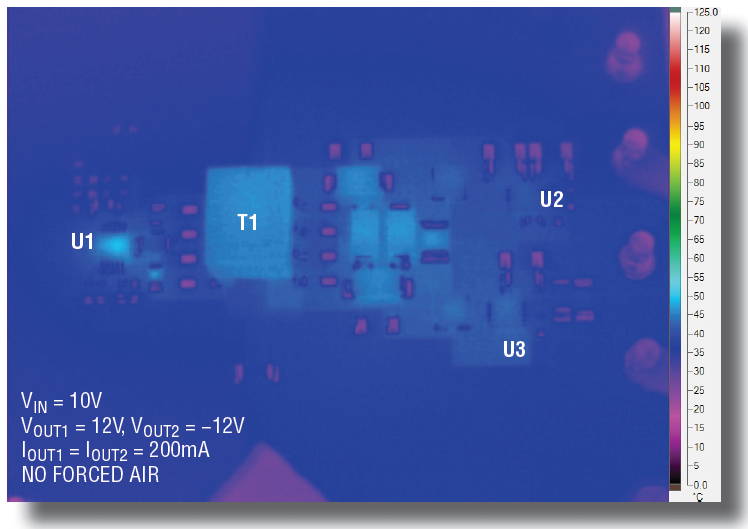 図 5. 図 1 の回路を動作させた場合の熱画像（VIN = 10V）