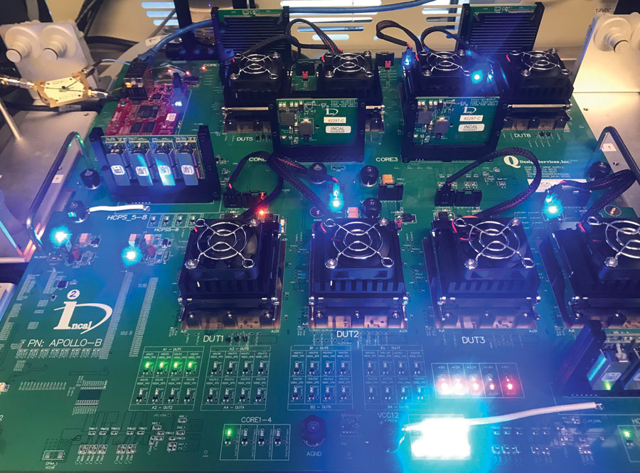 図7 クロック・アダプタ・ボードをHTOLボードに適切に取り付け、正常に動作するApollo MxFE HTOLボード