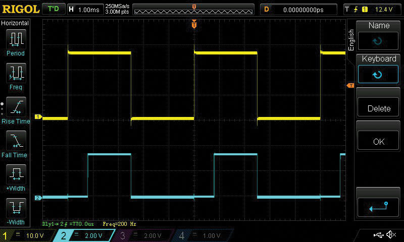 図6. LEDピンの出力に対するフィルタリングの影響