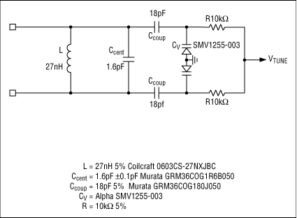 Figure 7. 165MHz IF tank schematic.