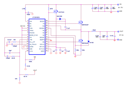 Figure 1. LTC3810 Switching Surge Stopper.