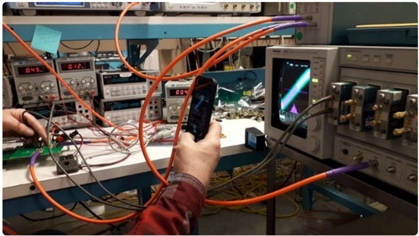 Figure 2. Test setup with TEK 11801C.