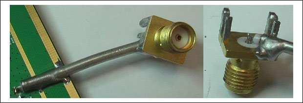 Figure 2a. Handmade microcoaxial cable - good to approximately 2GHz to 3GHz.