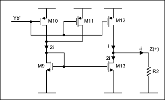 図4. CCII-として設定された電流コンベア