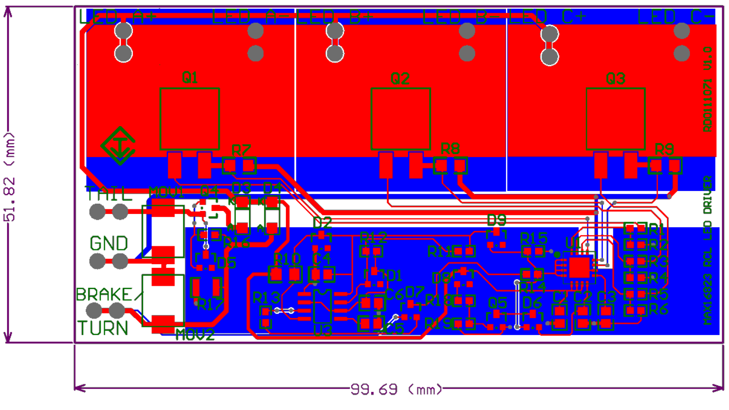 図3. LEDドライバのレイアウト