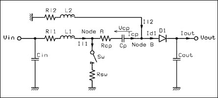 Figure 2. An advantage of the SEPIC circuit, besides buck/boost capability, is a capacitor (Cp) that prevents unwanted current flow from VIN to VOUT