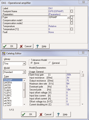 Figure 3. Parameterized op amp model.