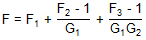 Three gain blocks. Three gain blocks.