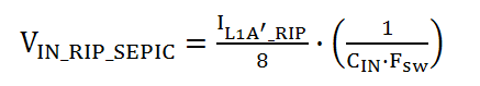 SEPIC VIN Ripple Eqn