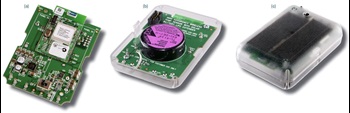 図2.自立型で自己給電型の温度センサ・システム全体が体積7立方インチ未満の筐体内に収まります。バッテリ、太陽電池パネル、およびワイヤレス・ネットワーク・コントローラが含まれています。外部配線や外部接続は不要です。設置は簡単です。どこか適当な場所に置いてください。(a)シグナルチェーン回路、電源回路、制御回路、およびワイヤレス・メッシュ・ネットワーク・モジュールを示す基板正面(b)バッテリを装着した基板裏面(c)筐体内に収容し、太陽電池パネルを取り付けたソリューション全体