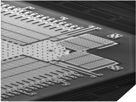 Figure 5. Microelectromechanical structure used for precision motion determination.