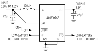 MAX1642、MAX1643：標準動作回路