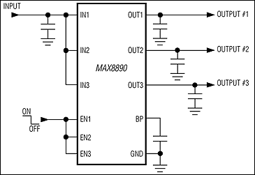 MAX8890：標準動作回路