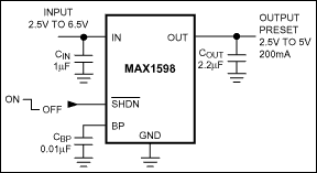 MAX1598：標準動作回路