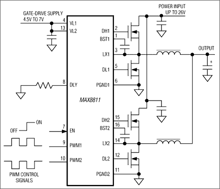 MAX8811：標準動作回路