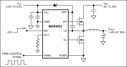 MAX8552：標準動作回路